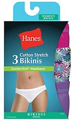 UHET42 Hanes Women S ComfortSoft Cotton Stretch Bikini